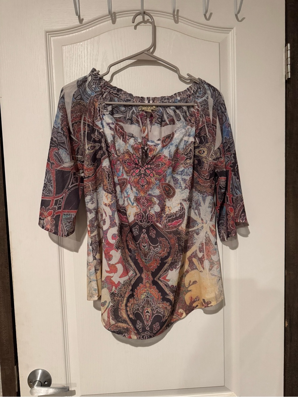 Boho Sublimation Print Blouse
